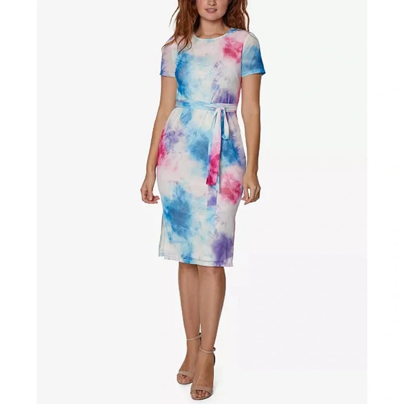 SAGE COLLECTIVE Tie-Dyed T-Shirt Dress